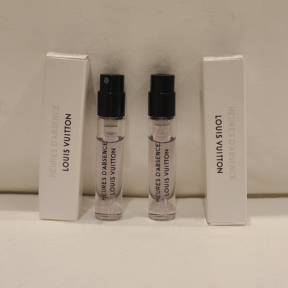 SET OF TWO LOUIS VUITTON FRAGRANCE HEURES D'ABSENCE 2 ML SAMPLE ♡